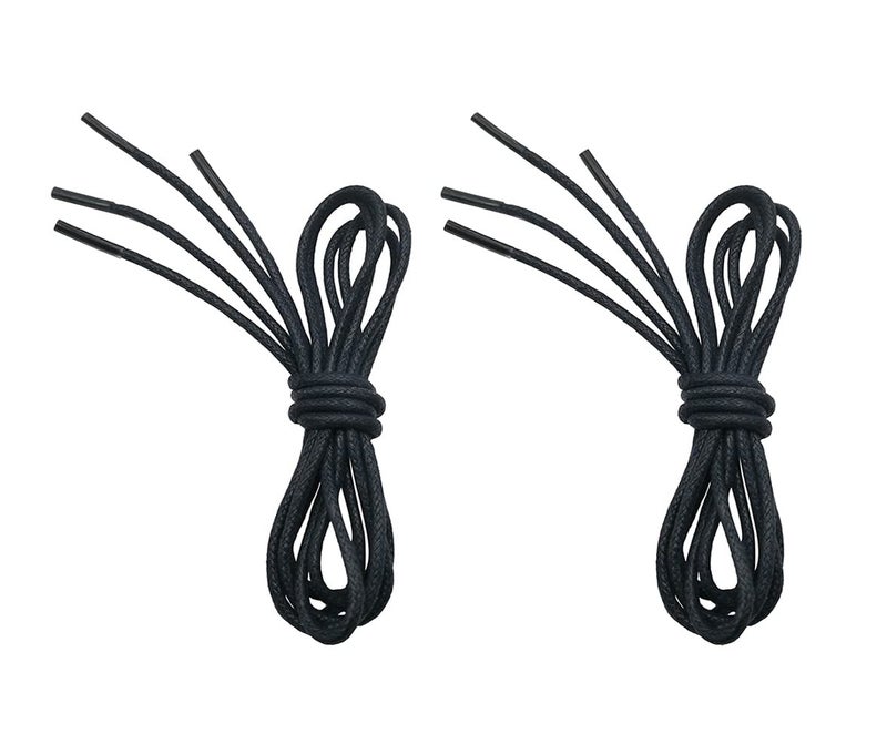 VSUDO Waxed Round 35" Navy Dress Shoe Laces for Men, 1/8" Thin Formal Business Oxford Shoe Strings, Dark Blue Dress Shoelaces for Men (2 Pairs-Navy Blue-090CM) - Image 1